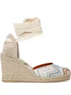 Missoni Eva 80 Zigzag Wedge Espadrilles In Neutrals