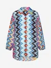 MISSONI MACRO ZIG-ZAG COTTON AND SILK SHIRT