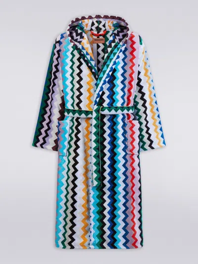 Missoni Carlie Hooded Bathrobe In Multicoloured