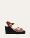 Missoni Carmen Paillette Crisscross Wedge Sandals
