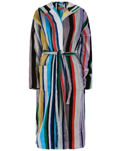 Missoni Chandler Hooded Bathrobe In Blu Multicolor