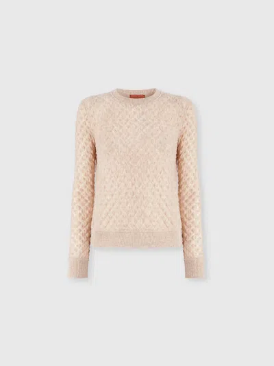Missoni Rundhalspullover Aus Kaschmir Mit Spitzenmuster In Neutral