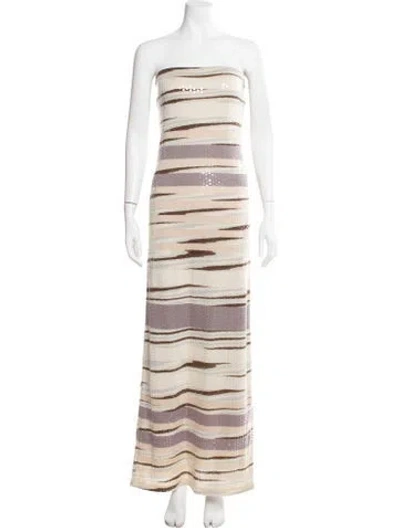Pre-owned Missoni Cashmere Long Dress In Purple