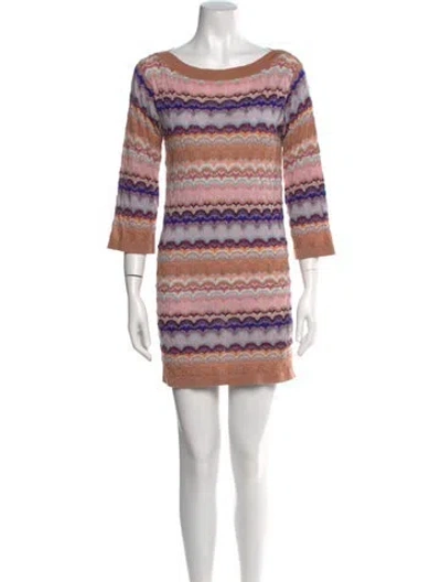 Pre-owned Missoni Cashmere Mini Dress In Pink