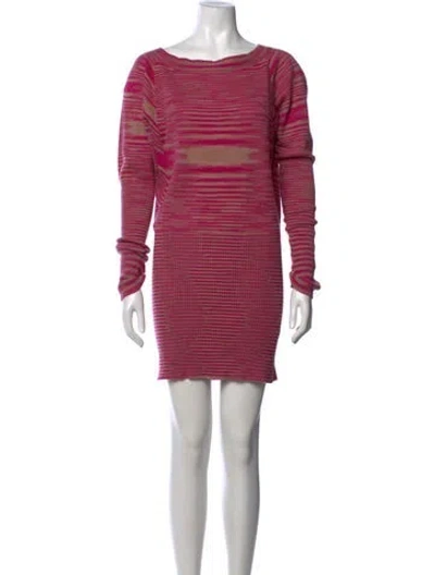 Pre-owned Missoni Cashmere Mini Dress In Pink