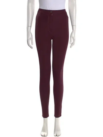 Pre-owned Missoni Cashmere Skinny Leg Pants In Burgundy