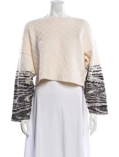 Pre-owned Missoni Cashmere Striped Sweater W/ Tags In Neutral