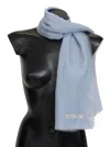 Missoni Light Blue Cashmere Unisex Neck Wrap Scarf In Multi