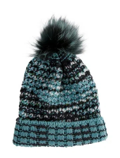 Pre-owned Missoni Cashmere-blend Knit Hat In Blue