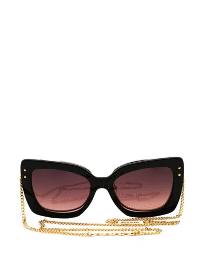 Missoni Cat-eye Clip-on Sunglasses In Pink