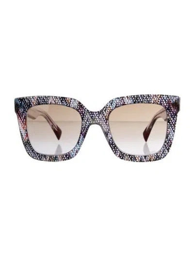 Pre-owned Missoni Cat-eye Gradient Sunglasses In Clear