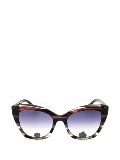Missoni Cat-eye Striped Sunglasses In White