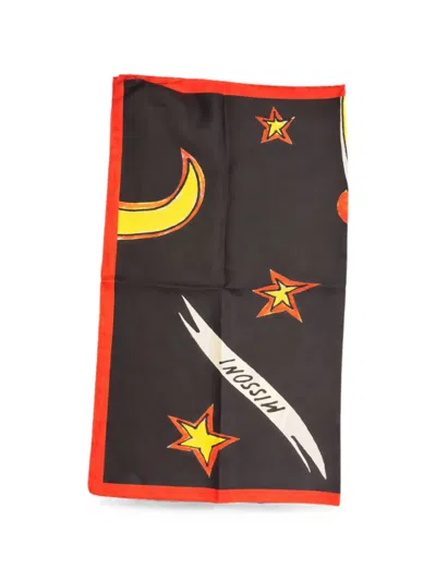 Missoni Celestial-print Silk Scarf In Black