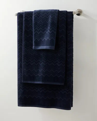 Missoni Chalk Bath Towel In Blue