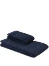 Missoni Home Chalk 2-piece Bath Towel Set In Cotton Terry With Zigzag Pattern In Blue