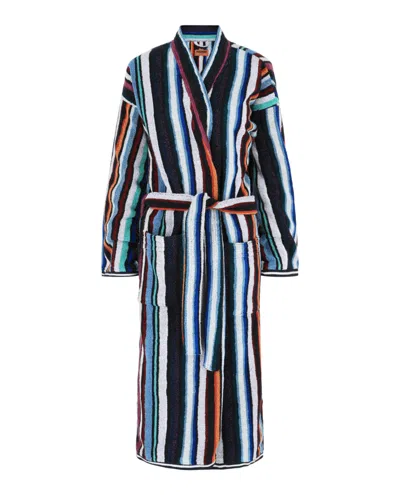Missoni Chandler Hooded Robe In Blue