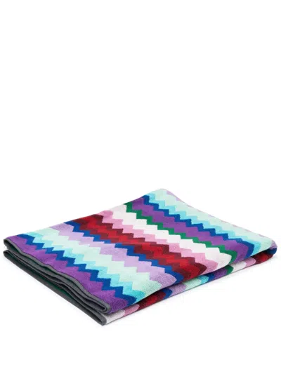 Missoni Chantal Printed Cotton Towel In Blue