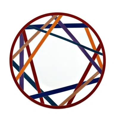 Missoni Charger Plate Nastri Diam. 12.5 In In Blue;brown;white;orange