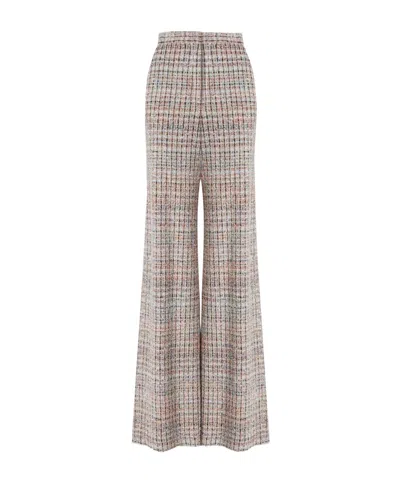 Missoni Check Flared Pants In Nude