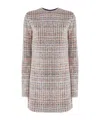 Missoni Sequin-embellished Checked Mini Dress In Gray