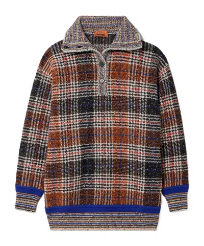 Missoni Checked Knitted Tunic In Multi