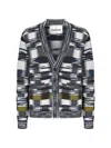 Missoni Cotton-blend Cardigan With Check Pattern In Multi