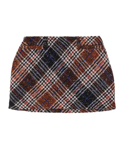Missoni Checked Tweed Mini Skirt In Multi