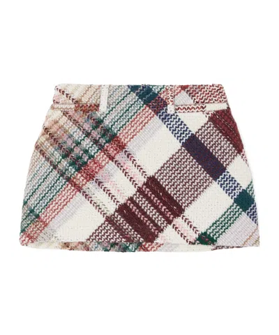 Missoni Checked Tweed Mini Skirt In Multi