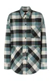 Missoni Checkered Long Sleeve Shirt In Blue