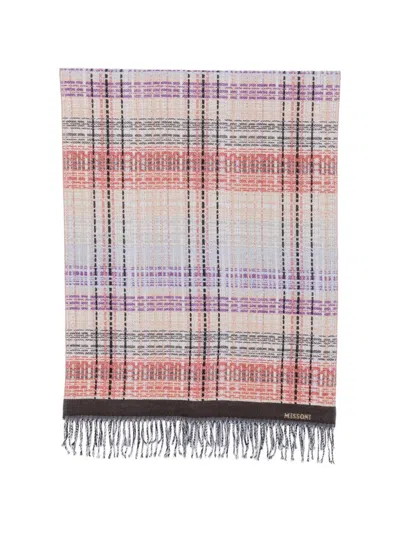 Missoni Check-pattern Fringed Scarf In Multi