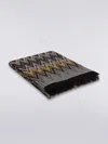 Shop Missoni Plaid Chen 140x200 Cm Wollmischgewebe Zickzackmuster Mit Pailletten In Black