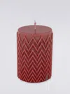 Missoni Chevron Cylindrical Candle In Red