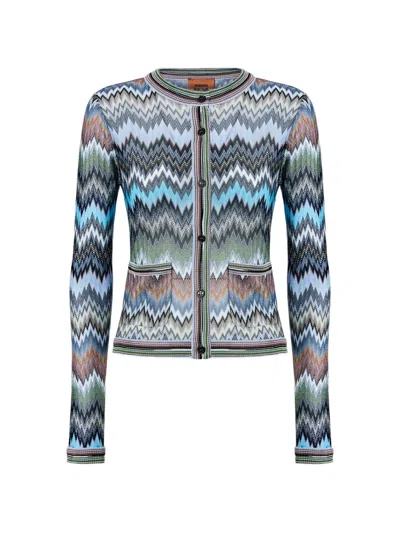 Missoni Chevron Cardigan In Multi