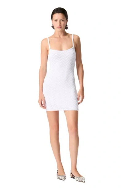 Missoni Chevron Cotton And Viscose Mini Dress In White