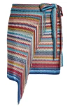 Missoni Chevron Cover-up Miniskirt In Blue Multi