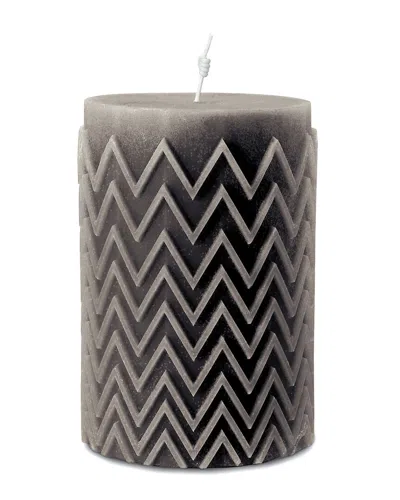 Missoni Chevron Cylinder Candle In Gray