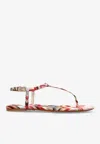 Missoni Chevron Flat Thong Sandals In Multicolor