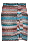 Missoni Chevron Fringe Cover-up Pareo In Blue Multi