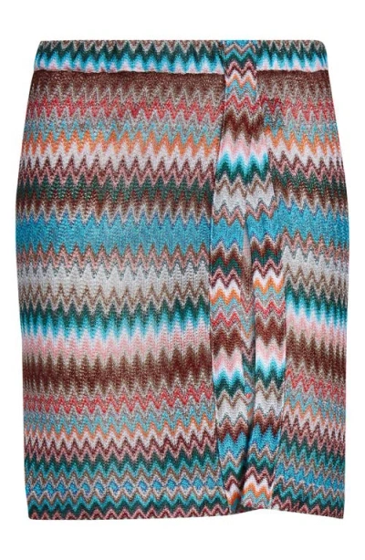 Missoni Chevron Fringe Cover-up Pareo In Blue Multi