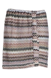 Missoni Chevron Fringe Cover-up Pareo In Brown Multi