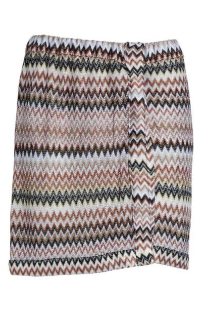 Missoni Chevron Fringe Cover-up Pareo In Brown Multi