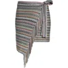 Missoni Chevron Fringe Cover-up Sarong In Gray