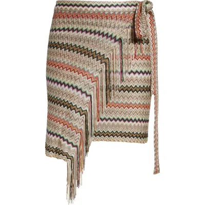 Missoni Chevron Fringe Cover-up Sarong In Multi