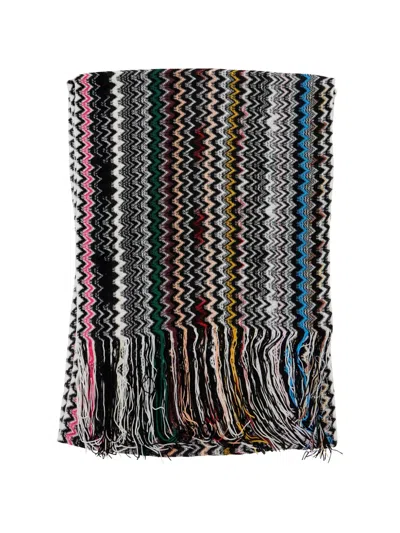 Missoni Chevron Fringed Scarf In Multi