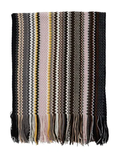 Missoni Chevron Fringed Scarf In Multi