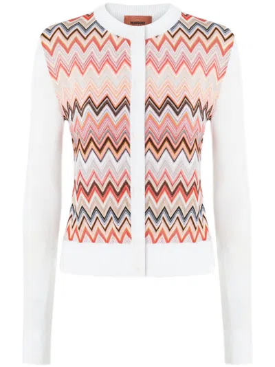 MISSONI CHEVRON-INSERT CARDIGAN
