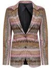 Missoni Lapel Long-sleeved Suit Jacket In Pink
