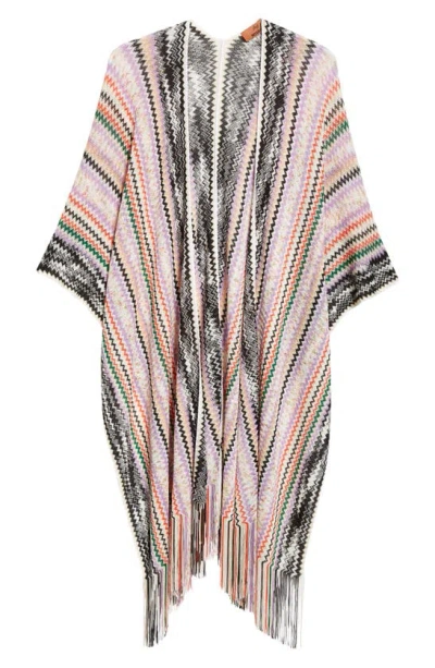 Missoni Chevron Knit Cape In Multi