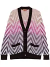 Missoni Ribbed Wool And Cotton-blend Cardigan In Neutrals