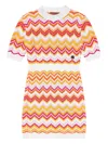 Missoni Chevron-knit Dress In White